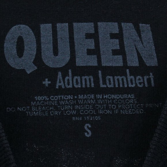 Queen Shirt Mens Small Black Adam Lambert Robot Tour Tee - Picture 3 of 6